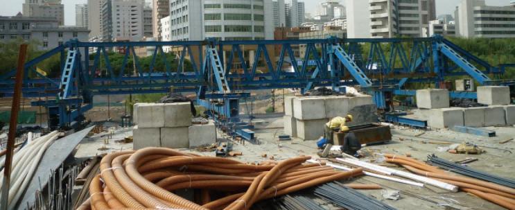 The Yuansen Yellow River Bridge in Lanzhou City